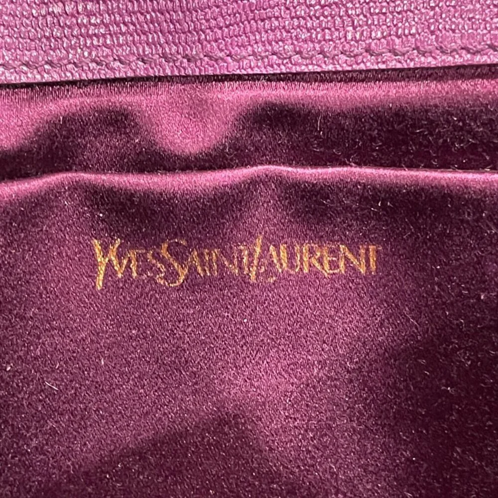 Saint Laurent Textured Calfskin Classic Y Ligne Clutch Purple (JB1424)